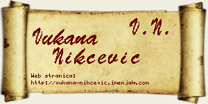 Vukana Nikčević vizit kartica